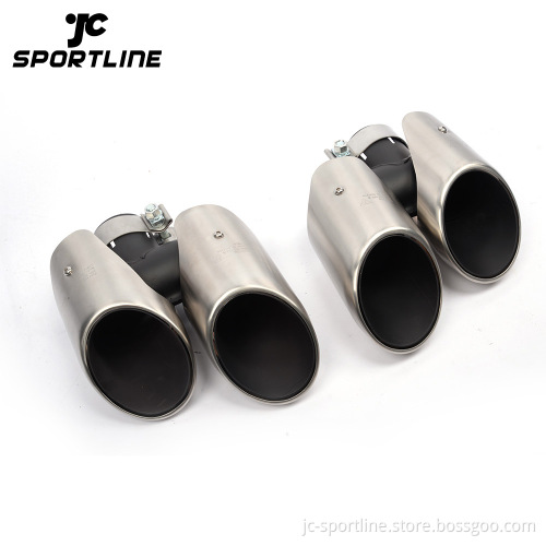 JCSPORTLINE Steel Exhaust End Tips for Porsche Macan (2014 and Up)
